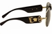 Versace 2150Q 2150-Q Medusa Logo Fashion Genuine Leather Pilot Sunglasses