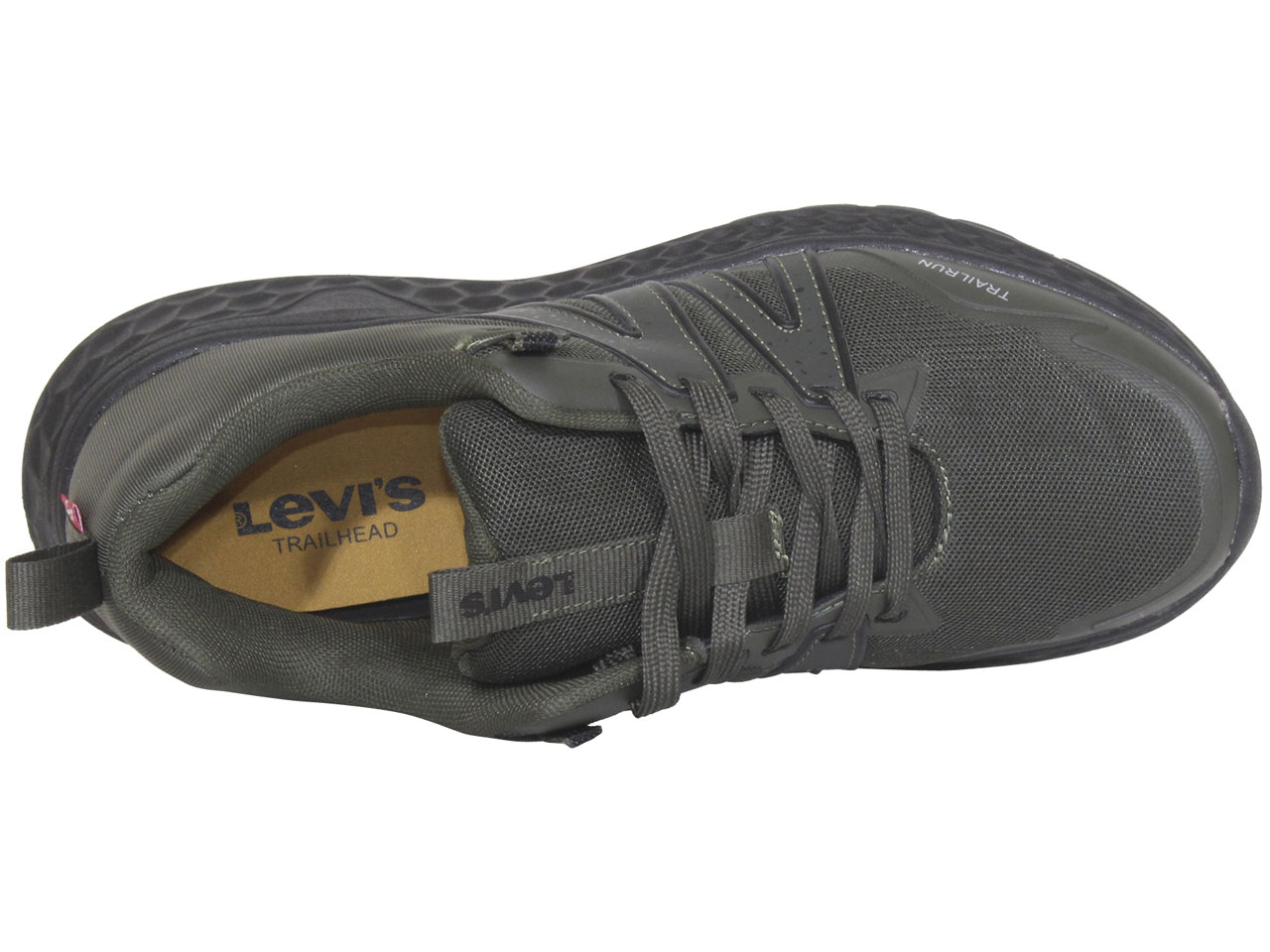 Levis Men's Newbury-Trail Sneakers Low-Top Running Shoes Olive/Black Sz: 12  
