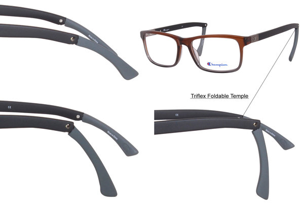  Champion Scorex Eyeglasses Men's Full Rim Rectangle Shape 