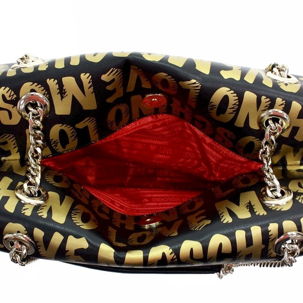  Love Moschino Women's Divided Leather Shoulder Handbag 