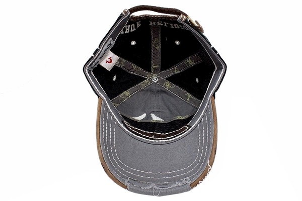  True Religion Men's Distressed Buddha Baseball Cap Hat (One Size Fits Most) 