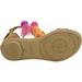 Mia Kids Little/Big Girl's Suri Nova Suede Pom Pom Sandals Shoes