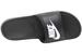 Nike Unisex Benassi Swoosh & Logo Black/White Slide Sandals Shoes