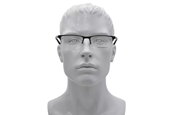  Emporio Armani EA1110D Eyeglasses Men's Semi Rim Rectangle Shape 