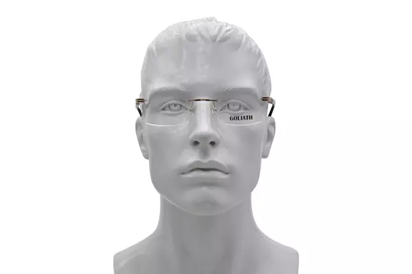  Goliath 33-XXXIII Eyeglasses Semi Rim Rectangle Shape 