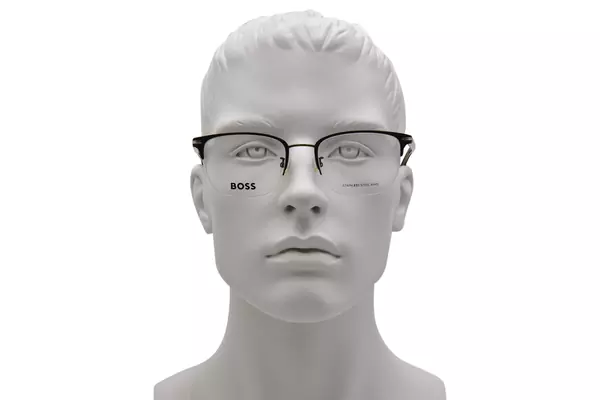  Hugo Boss 1729/G Eyeglasses Men's Semi Rim Rectangle Shape 