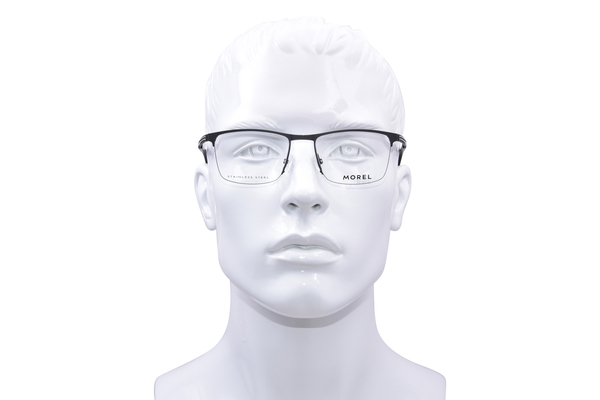  Morel 30280L Eyeglasses Men's Semi Rim Rectangle Shape 