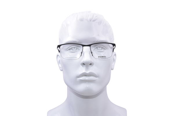  Morel 30336L Eyeglasses Men's Semi Rim Rectangle Shape 