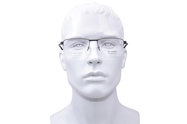  Morel Lightec 30296S Eyeglasses Men's Semi Rim Rectangle Shape 