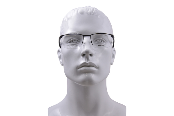  Morel Nesvik-1 Eyeglasses Men's Semi Rim Rectangle Shape 