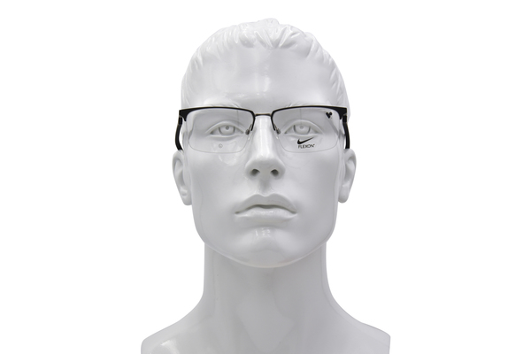  Nike 4318 Eyeglasses Men's Semi Rim Rectangle Shape 