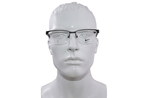  Nike 8184 Eyeglasses Men's Semi Rim Rectangle Shape 
