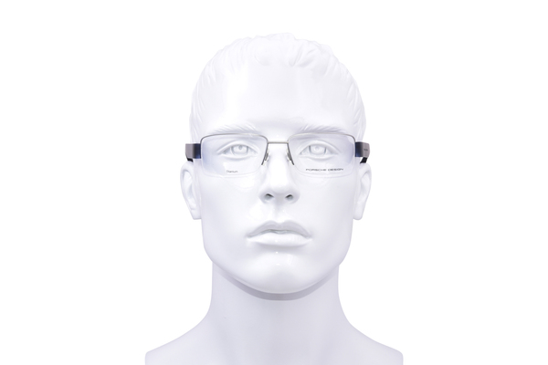  Porsche Design P8203 Eyeglasses Men's Semi Rim Rectangle Shape 