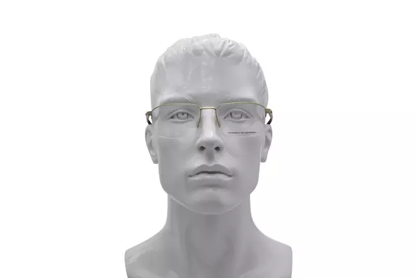  Porsche Design P8763 Eyeglasses Men's Semi Rim Rectangle Shape 