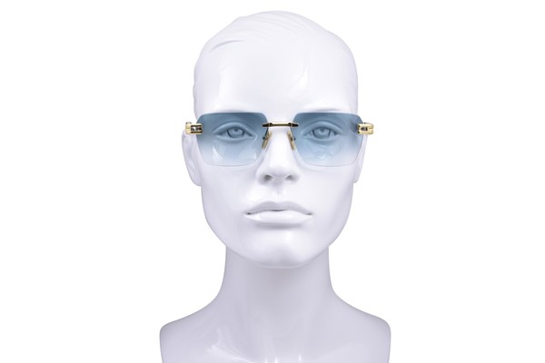  Dita Meta-Evo One DTS147 Sunglasses Rimless Rectangle Shape 