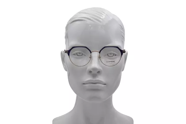  Lumiere 6904 Eyeglasses Women's Semi Rim Round Shape 