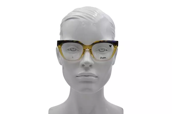  Pure P-7000 Eyeglasses Women's Full Rim Square Shape 