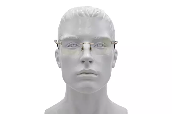  Tom Ford FT5934-B Eyeglasses Men's Rimless Rectangle Shape 