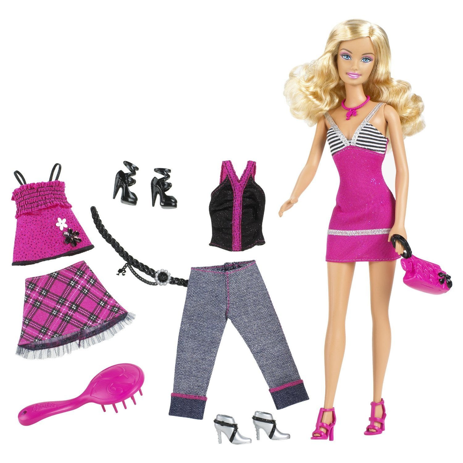 Barbie Fashionistas Series Clothing Accessories 12 Doll Set T1880 