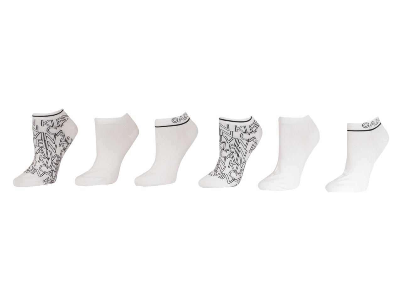 Calvin Klein Women's 6-Pairs Underwear Logo Print Ankle Socks 