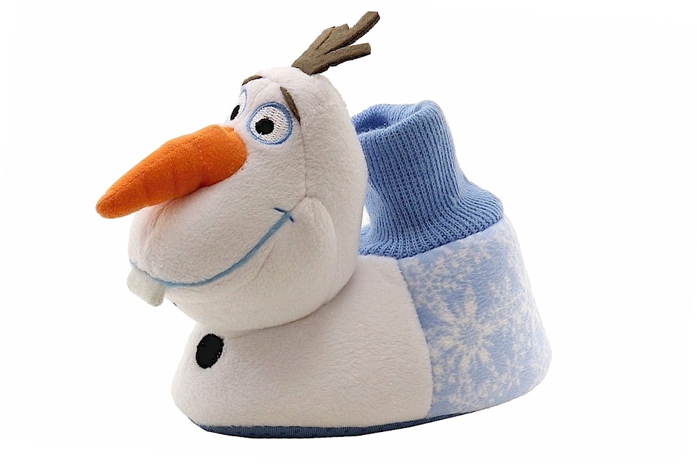 leerling Trouwens druk Disney Frozen Youth Olaf Plush Head Bootie Slippers Shoes | JoyLot.com