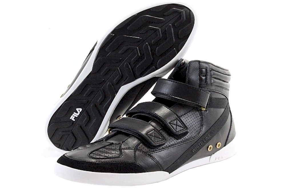 fila black leather sneakers