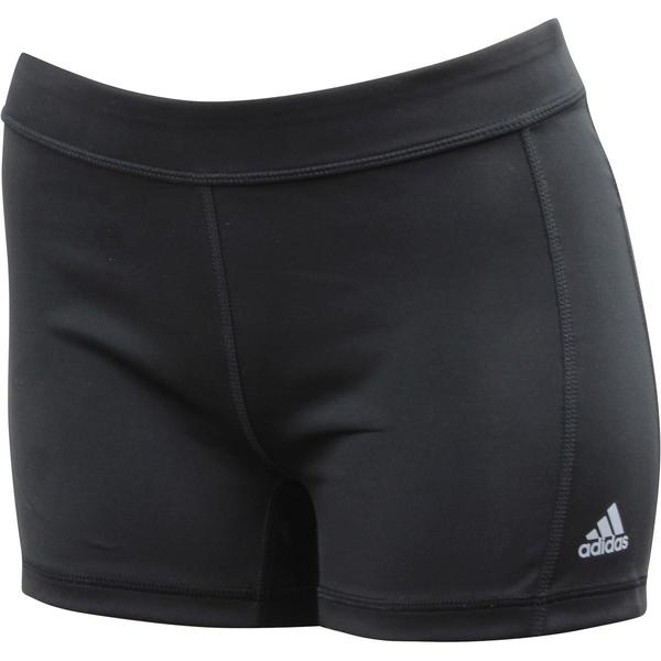  Adidas Techfit Boyshort Black/White/Matte Silver Stretch Climalite Shorts 