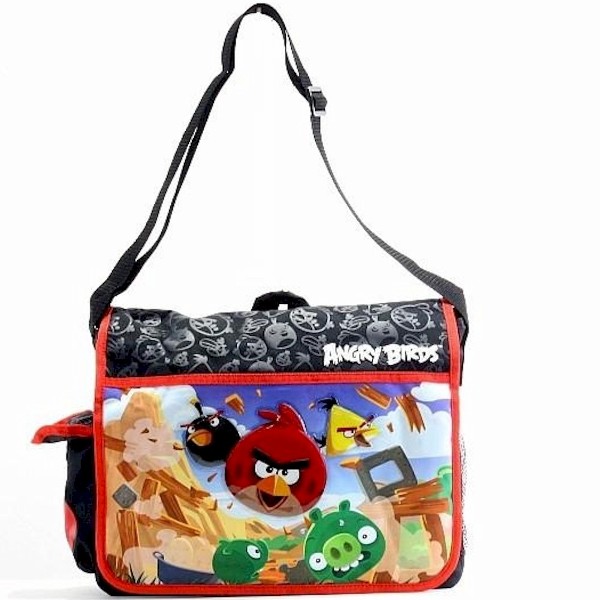  Angry Birds Boy's Black/Red Messenger Bag 