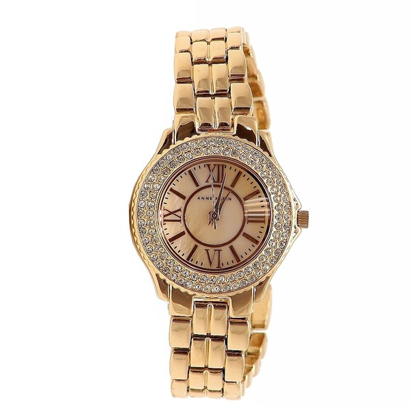  Anne Klein Women's 10/9536RMRG Rose Gold Crystal Accent Bracelet Analog Watch 