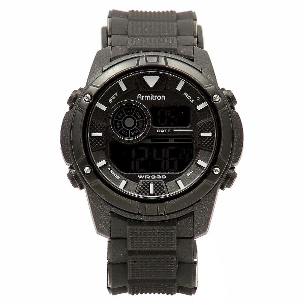  Armitron Men's 40/8257BLK Black Digital Chronograph Watch 