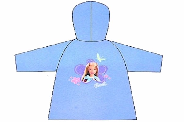  Barbie Girls Blue Rain Slicker Sz. Small 