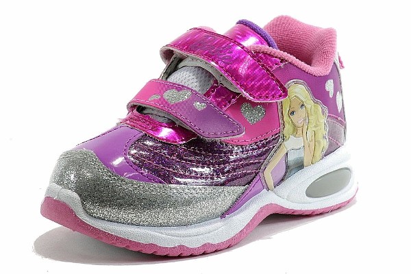  Barbie Toddler Girl's Pink/Purple Fashion Sneakers Light Up Shoes 