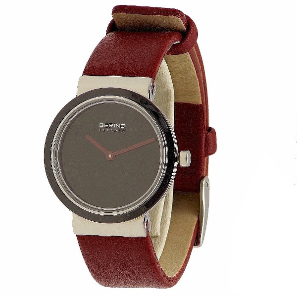  Bering Women's 10729-642 Red/Black/Silver Analog Watch 