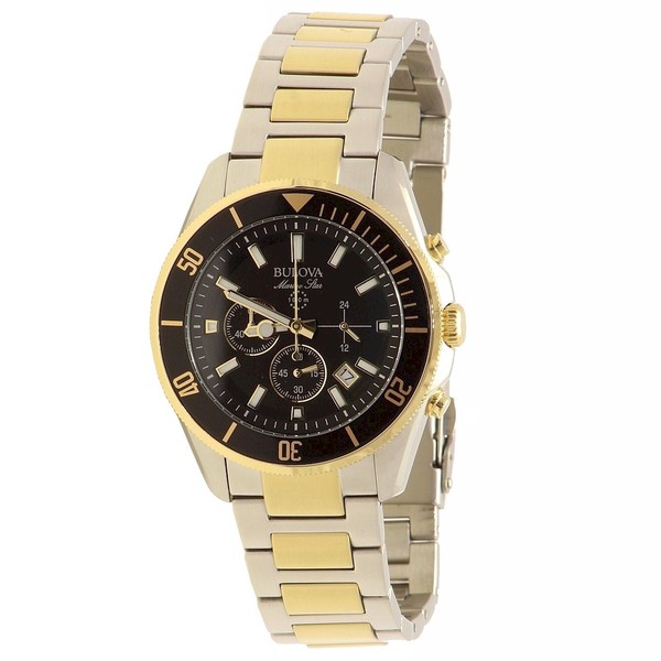  Bulova 98B249 Marine Star Two Tone Stainless Steel Chronograph Analog Watch 