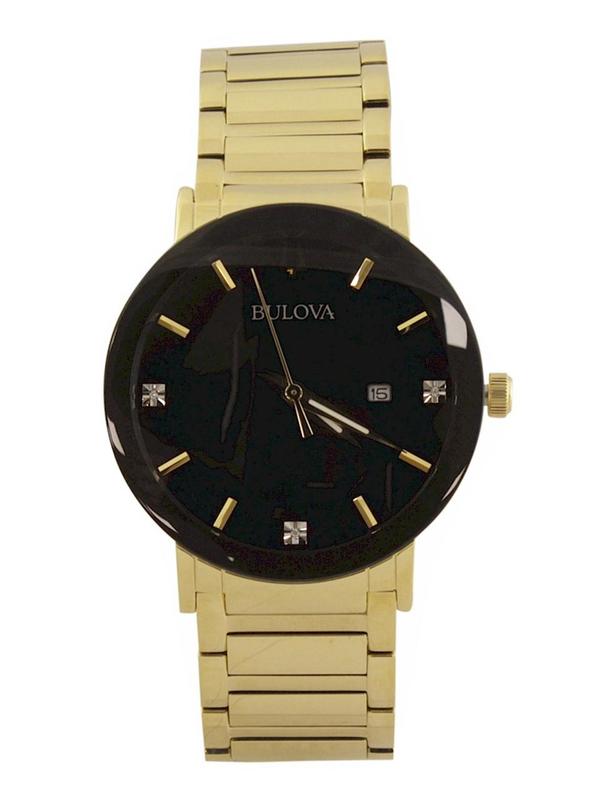  Bulova Men's Modern 97D116 Gold/Black Analog Watch 