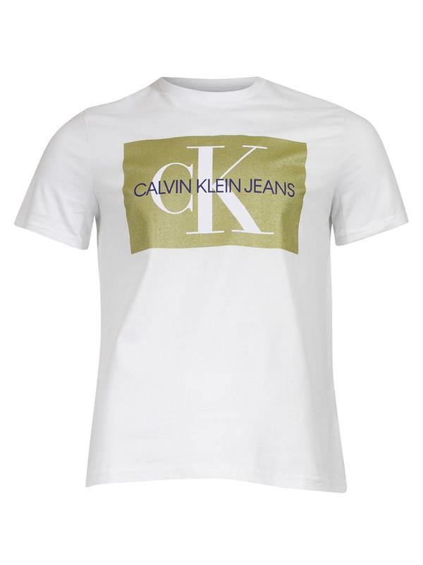Calvin Klein Men's Box Monogram Short Sleeve Crew Neck Cotton T-Shirt
