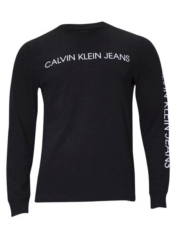 Calvin Klein Men's Long Sleeve Crew Neck Cotton T-Shirt | JoyLot.com