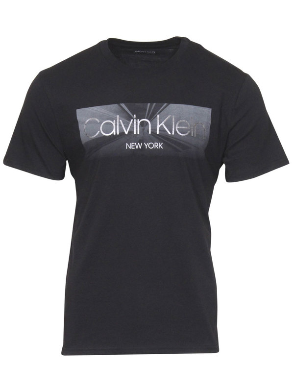 Calvin Klein Men's T-Shirt Gradient Foil Logo Crew Neck Black Sz: M ...