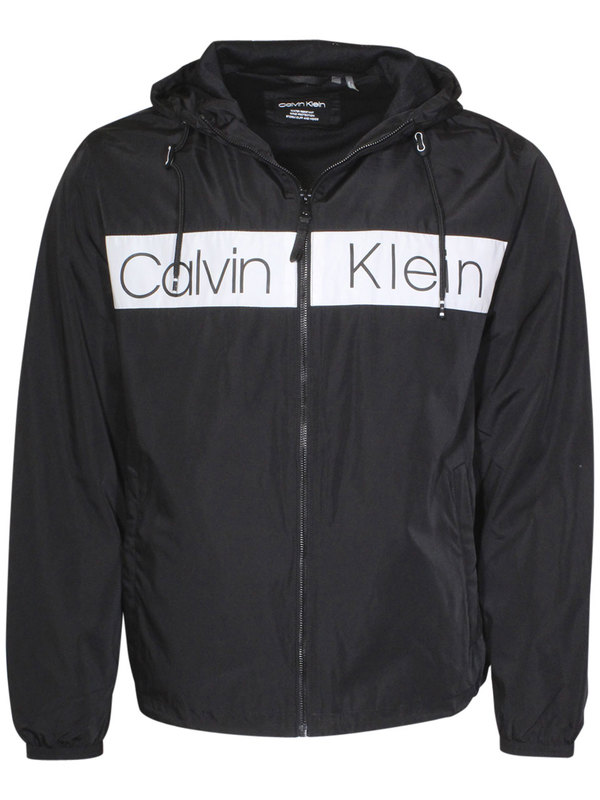 Calvin Klein Water Resistant Hooded Jacket Men's Zip Front 