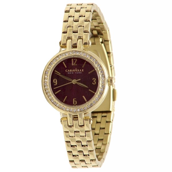  Caravelle New York Women's 44L174 Gold Tone Stainless Steel Analog Watch 