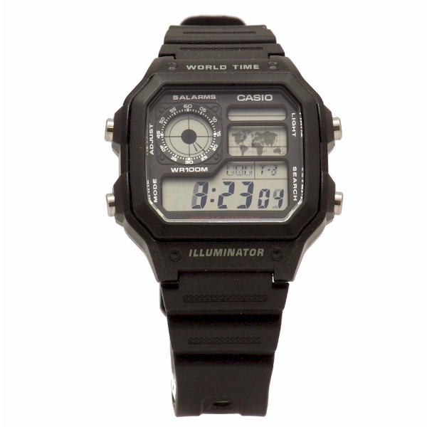  Casio Men's AE1200WH-1AV Black Digital Chronograph Watch 