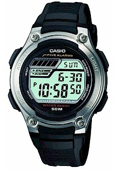  Casio W212H-1AV Watch Unisex Black Digital Midsize Sports Alarm Resin 