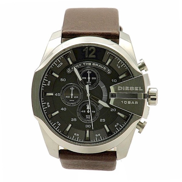  Diesel Men's DZ4290 Chronograph Brown Leather Watch 