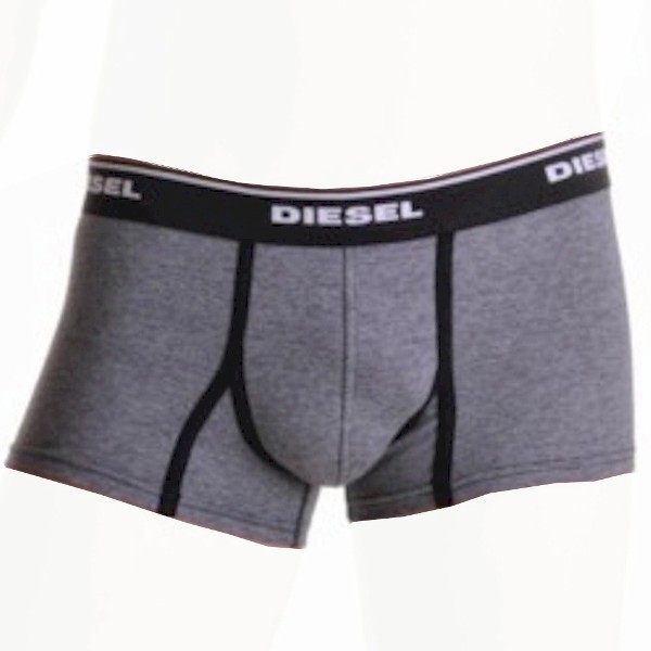  Diesel Men's Filatexy Grey/Black Boxer Brief Underwear 