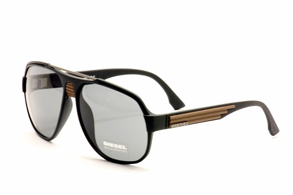  Diesel Sunglasses DL19S 19/S 02A Black Pilot Shades 