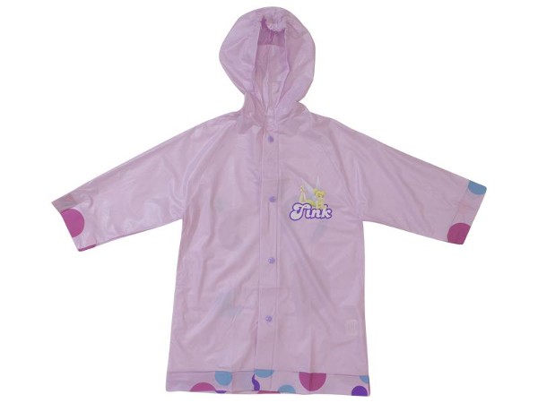  Disney Fairies Girl's Rain Slicker Lavender Hooded Poncho 