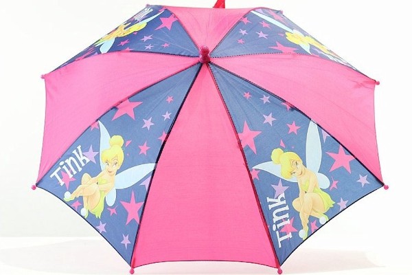  Disney Fairies Tinkerbell Fairy Girls Pink 3D Molded Handle Umbrella 