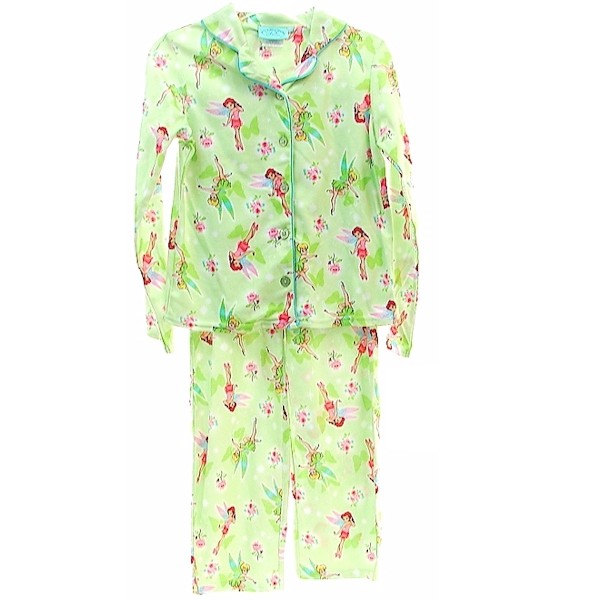  Disney Fairies Tinkerbell Girl's Pajama Sleepwear 2-Piece set 