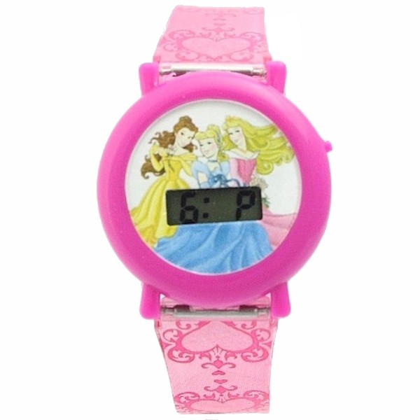  Disney Princess Girl's Pink Hearts Digital Watch 