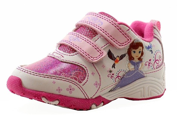  Disney Sofia The First Toddler Girls White/Pink Fashion Light Up Sneakers Shoes 